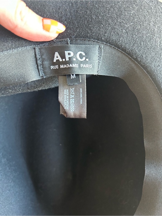 A.P.C. Rue Madame Paris Black Wool Felt Fedora Hat Size M Made in Portugal main image 7